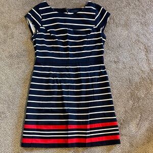 Tommy Hilfiger Navy and Red Striped Dress